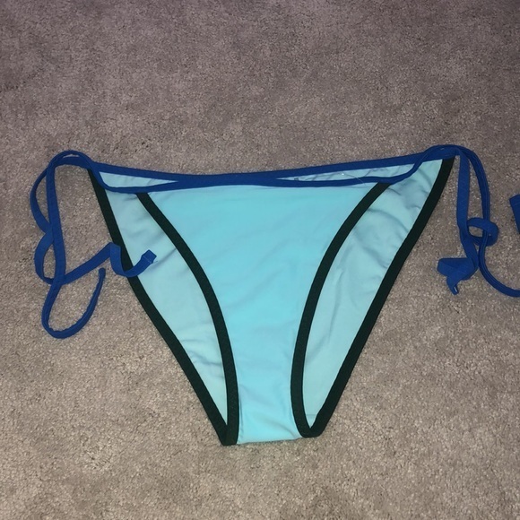 Aerie String Cheeky Bikini Bottom Large Blue New‎ - Picture 10 of 10